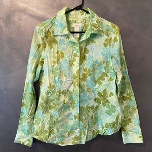 Liz Claiborne floral button up shirt size 12